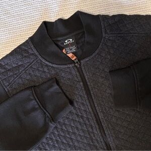 Oakley Men's Medium Chips Thermal Fz Dark Gray Zip-Up Sweater Outdoor Quilted